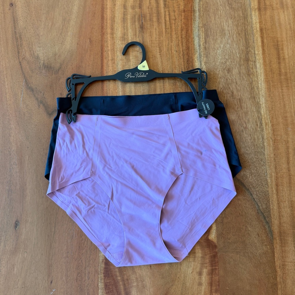 Prima Valentina Women's Pink/Black No panty Lines Underwear Size M NWT
